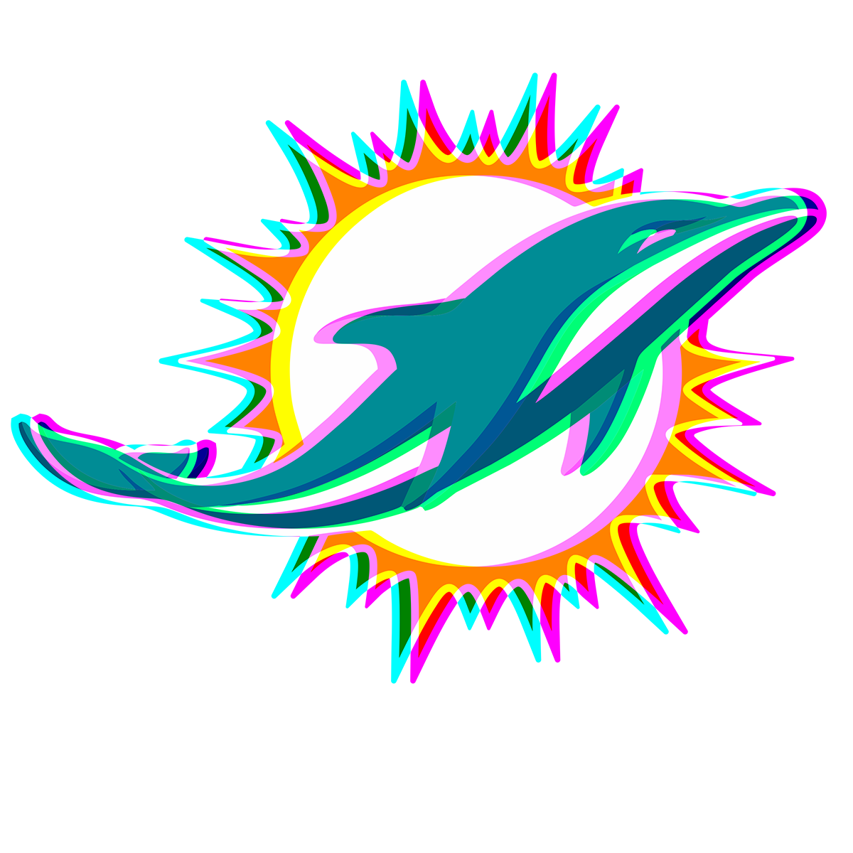 Phantom Miami Dolphins Logo decal supplier